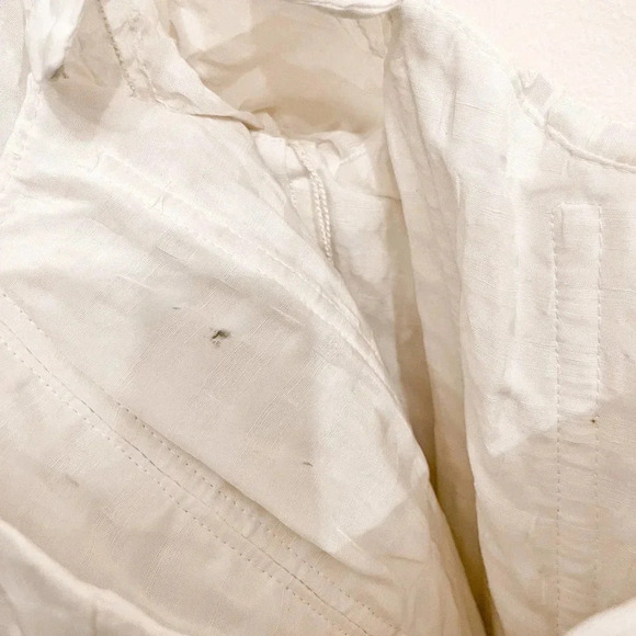 Cult Gaia Simona white linen off shoulder midi Dress size Large - Picture 10 of 16